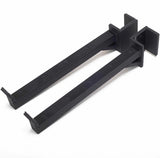 York Barbell C32SA Olympic Half Rack Safety Spot Arm Attachment (Pair) top view rubber coated
