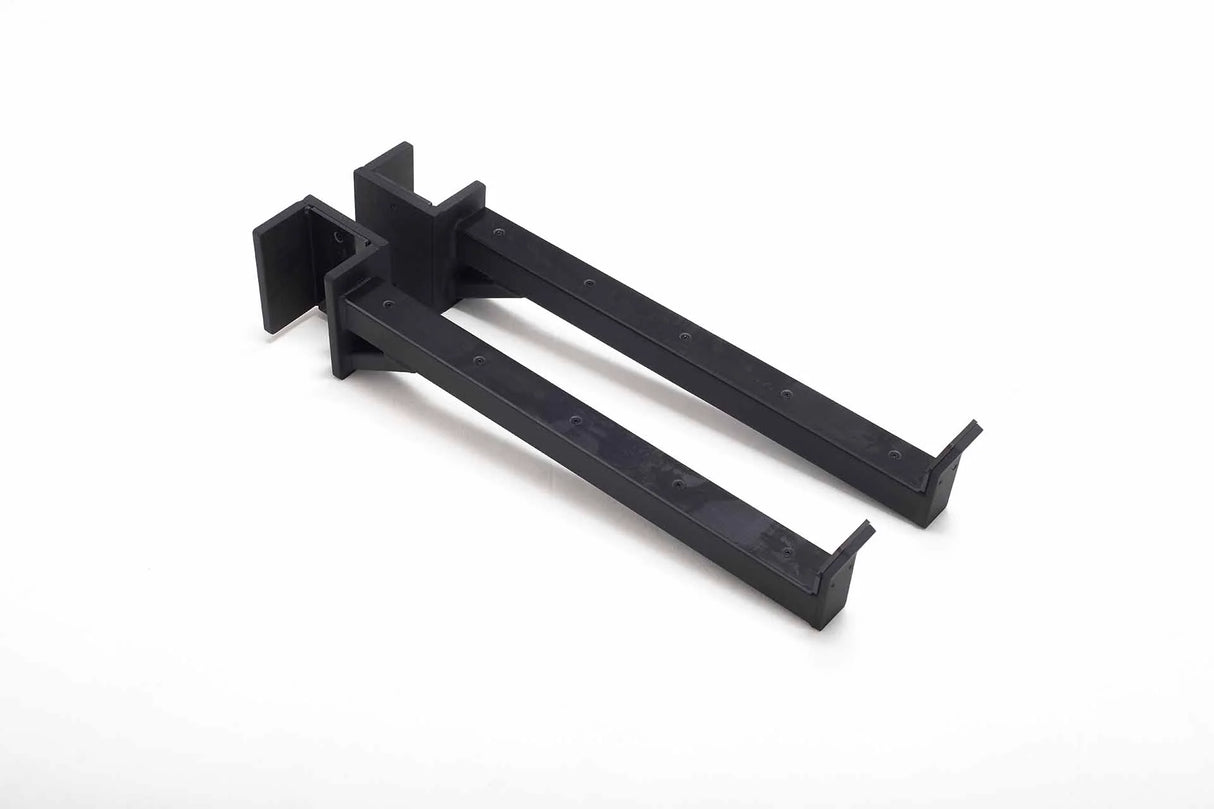 York Barbell C32SA Olympic Half Rack Safety Spot Arm Attachment (Pair) front angle