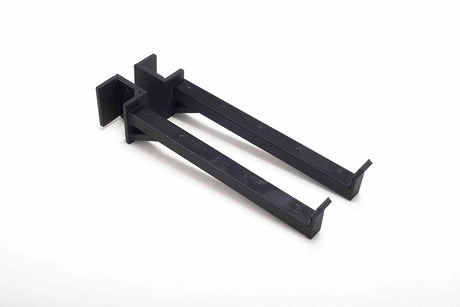 York Barbell C32SA Olympic Half Rack Safety Spot Arm Attachment (Pair) front angle