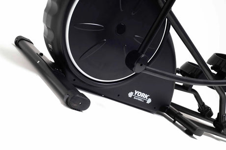 York Barbell HFX9  Branding close up on side