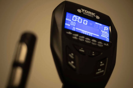 York Barbell HFX9  LCD Close up