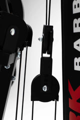 York Barbell HG7 Multigym inc. 100kg Stack pulley close up 